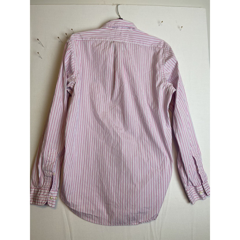 Ralph Lauren Mens 16x34 Custom Button Down Shirt L/S Pink/white/Blue Stripe - Picture 7 of 9